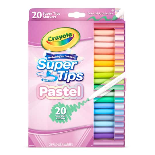 Crayola® 20 Color Super Tips Washable Pastel Markers